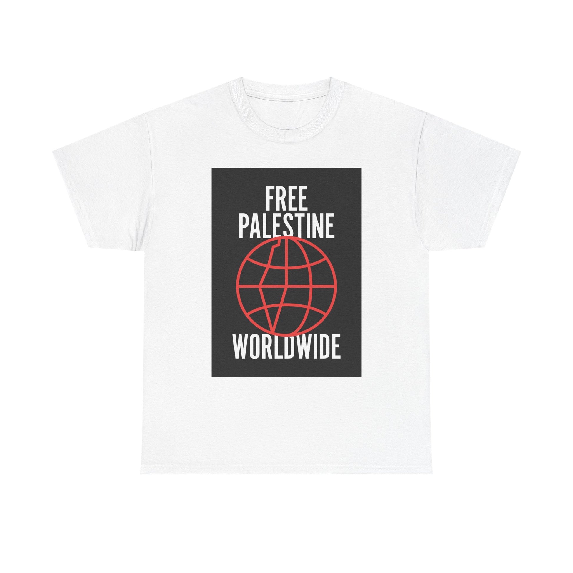 Free Palestine Unisex Heavy Cotton Tee | Eco-Friendly Activist Shirt, Statement Apparel, Worldwide Support, Social Justice Fashion