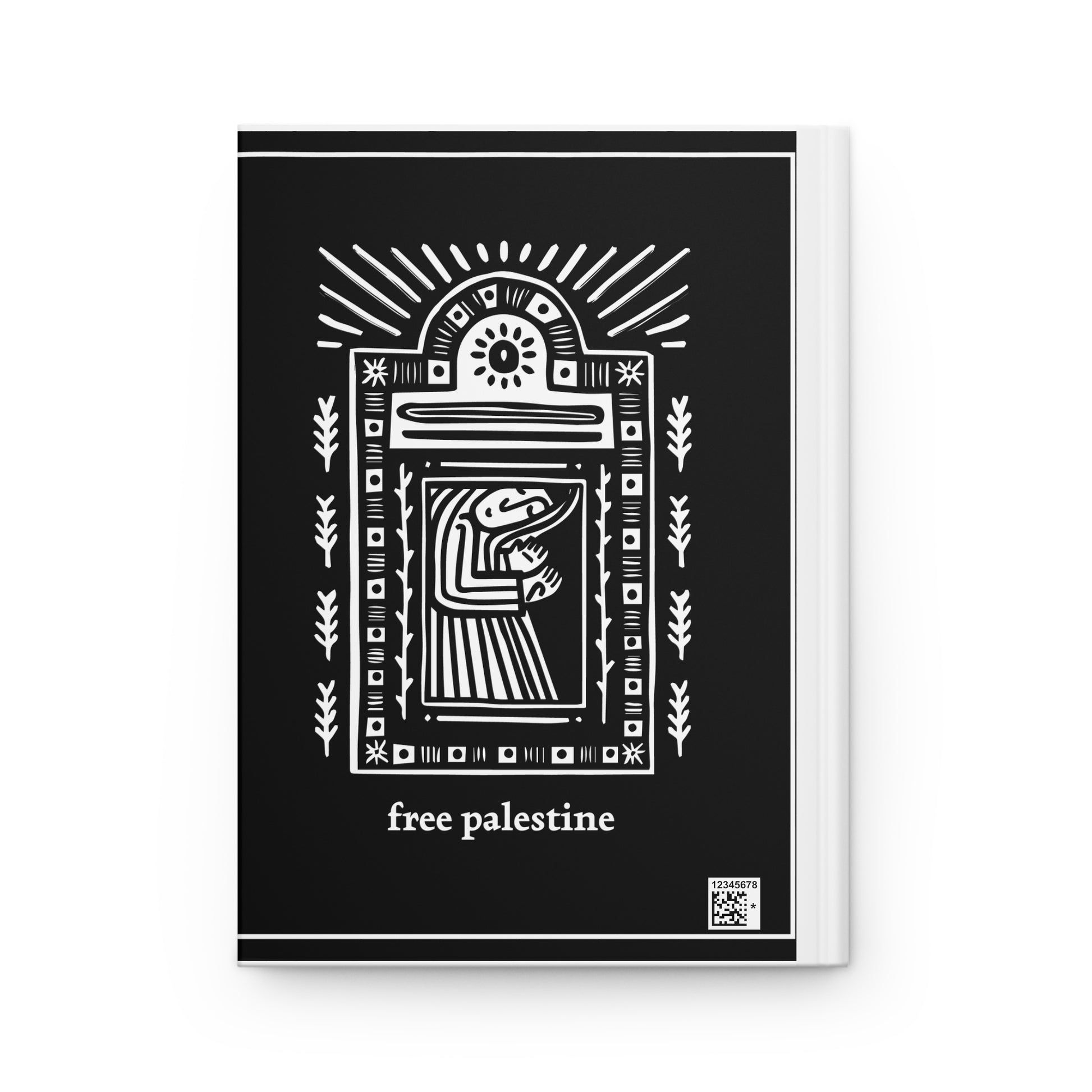 Free Palestine Hardcover Journal - Matte Finish, Inspirational Writing, Gift for Activists, Journaling, Travel Notebook, Ethical Art