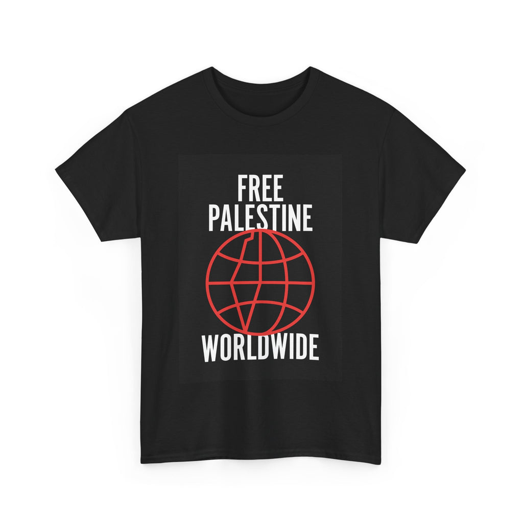 Free Palestine Unisex Heavy Cotton Tee | Eco-Friendly Activist Shirt, Statement Apparel, Worldwide Support, Social Justice Fashion