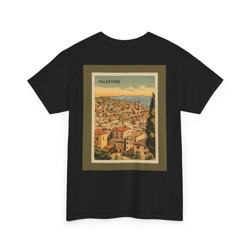 Vintage Palestine Unisex Heavy Cotton Tee, Graphic Tee, Travel Shirt, Historical Apparel, Casual Wear, Gift for Travelers, Adventure T-Shirt