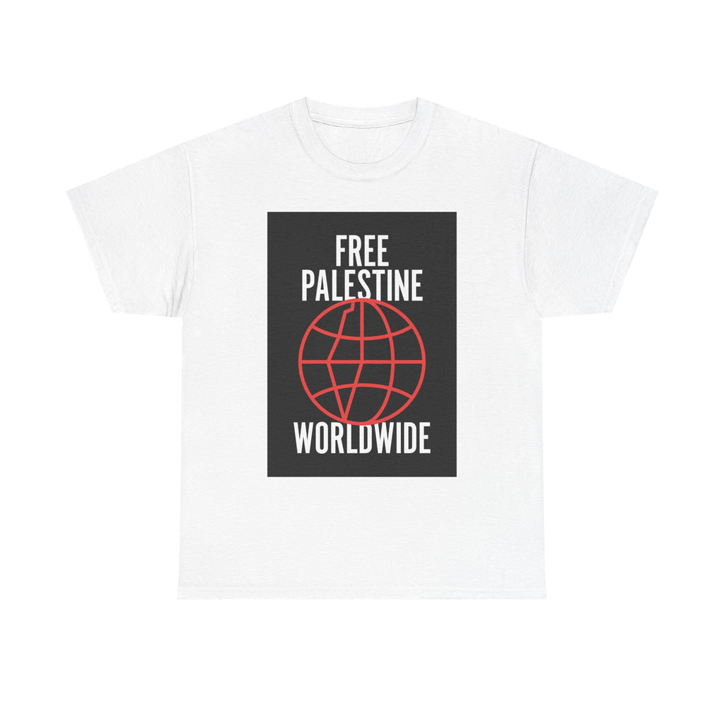 Free Palestine Unisex Heavy Cotton Tee | Eco-Friendly Activist Shirt, Statement Apparel, Worldwide Support, Social Justice Fashion