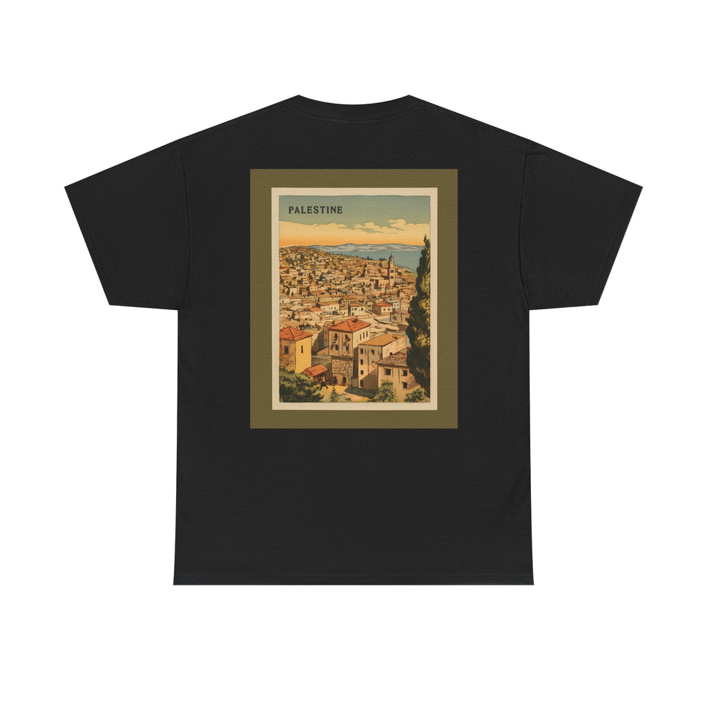 Vintage Palestine Unisex Heavy Cotton Tee, Graphic Tee, Travel Shirt, Historical Apparel, Casual Wear, Gift for Travelers, Adventure T-Shirt