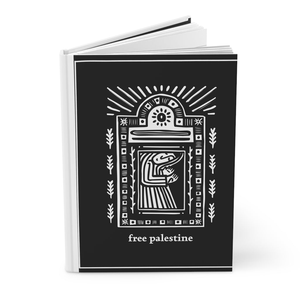 Free Palestine Hardcover Journal - Matte Finish, Inspirational Writing, Gift for Activists, Journaling, Travel Notebook, Ethical Art